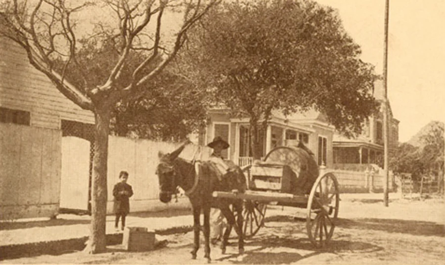 1848 Water Cart Street Scene